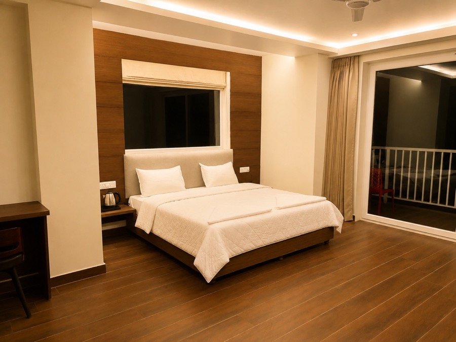 Warm interior of the Premium Himalayan Retreat at Hotel Pineora